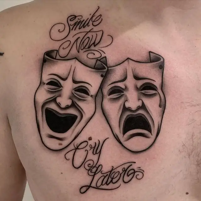Everything About The “Laugh Now, Cry Later” Tattoo! - Psycho Tats